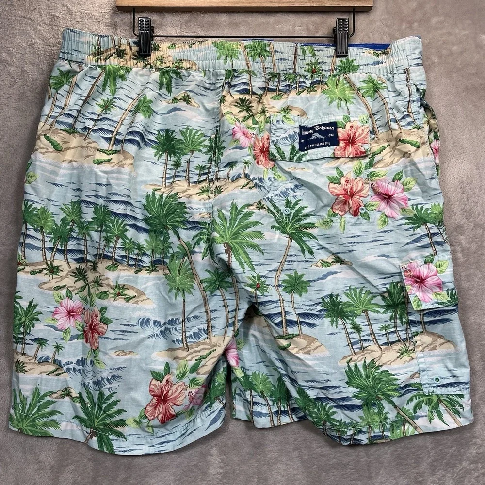 Tommy Bahama Swim‎ Trunks Lined 2XL Hawaiian Tropical Print